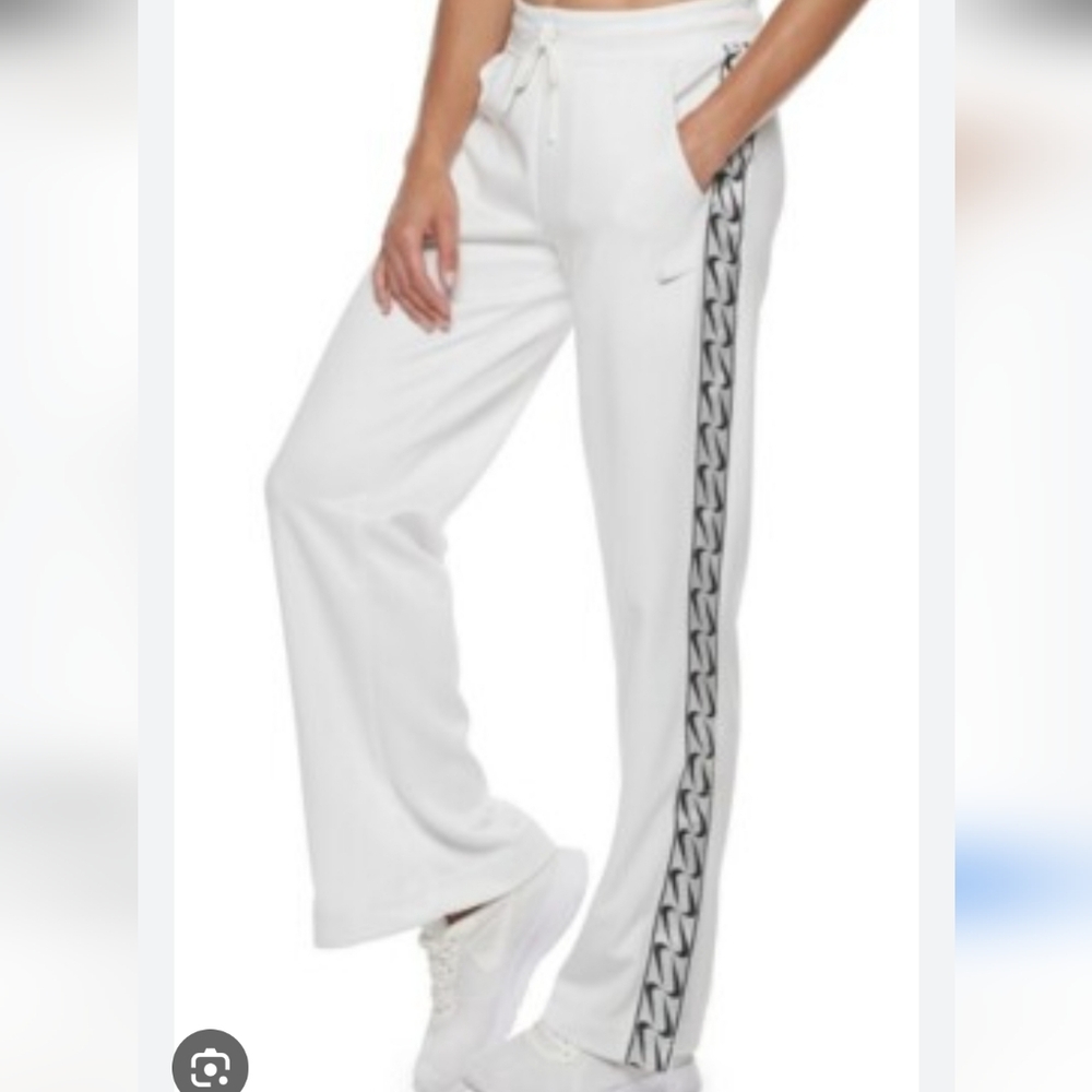 Nike Double Swoosh Tape Design Pants White Size Large